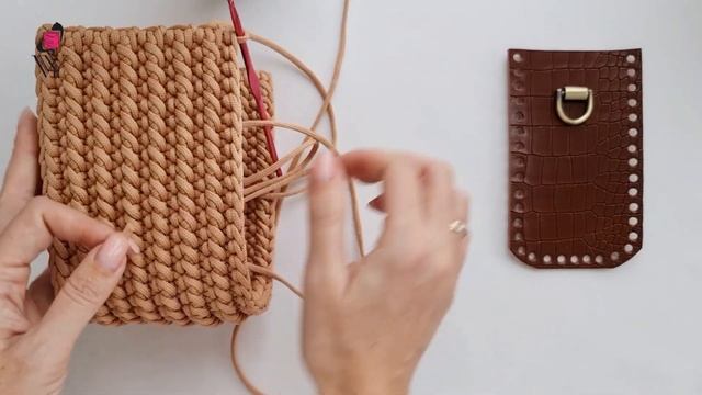 Сумка "Ева"❤ Так вы еще не вязали! Сумка из полиэфирного шнура. Crochet bag tutorial