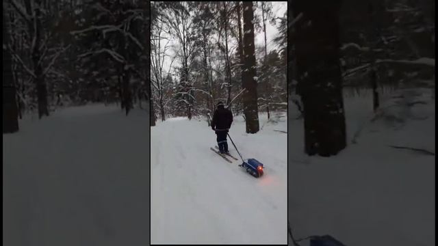 Минитолкач для лыжника и сноубайк смотреть онлайн