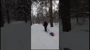 Минитолкач для лыжника и сноубайк