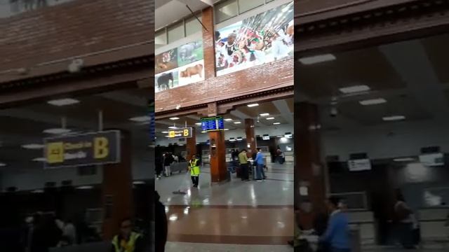 Empty Tribhuvan International Airport.