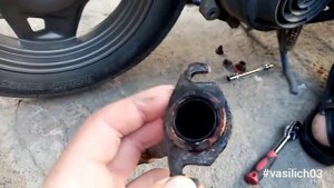 Замена кольца прокладки между глушителем и цилиндром