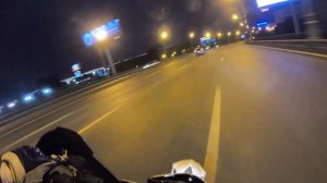 KTM SMC 690 R - 193 km/h in Moscow at night // НОЧНОЙ ПРОСТРЕЛ НА МОТАРДЕ