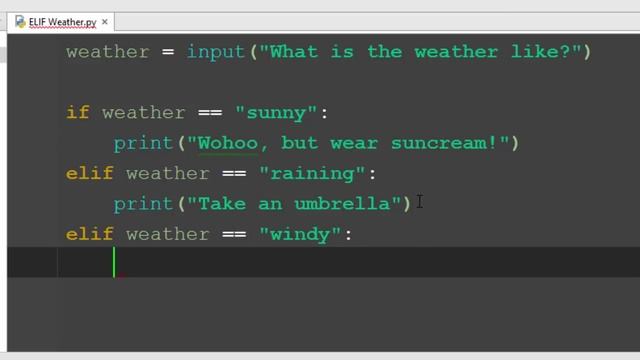 Python - ELIF