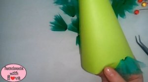 Ёлочка Канзаши из фатина/Christmas-tree Kanzashi