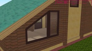 Визуализация деревянной бани-шале #ростерн #шале #проект