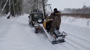Погрузка Бурана в прицеп