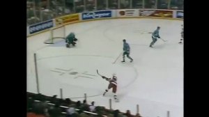 Vladimir Konstantinov hits Andrei Nazarov and Shanahan scores vs Sharks (1996)