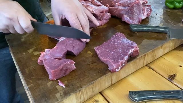 Акция на кухонные ножи из стали D2 и булатной стали| Выставка продажа от Династии смотреть онлайн