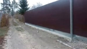 Откатные ворота со средней балкой.