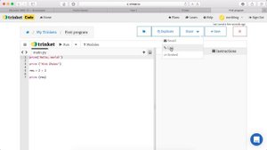 Работа с сервисом Trinket.io (программирование на Python)