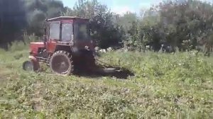 Самодельная косилка для катофельной ботвы.