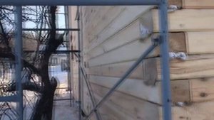 Закончили монтаж сруб дома с террасой из профилированног бруса в Москве, Новосибирске, Барнауле.mp4