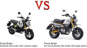 Honda MSX 125 Grom vs Honda Monkey 125 New Model Test specification comparison