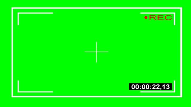 Видеокамера Rec Футаж хромакей на зеленом фоне Footage on green background Chroma key