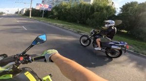 Первый Раз на мотоцикле Honda SLR 650  | Yamaha MT09 #arven93