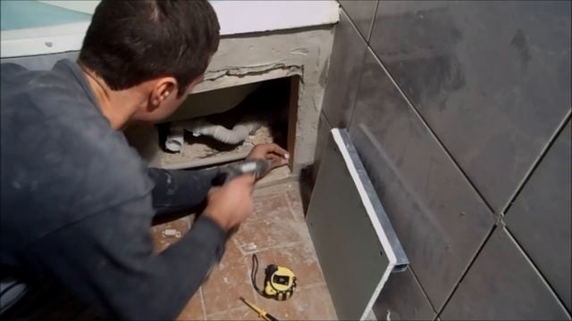 Потайной люк под плитку,своими руками!. Простое решение. смотреть онлайн
