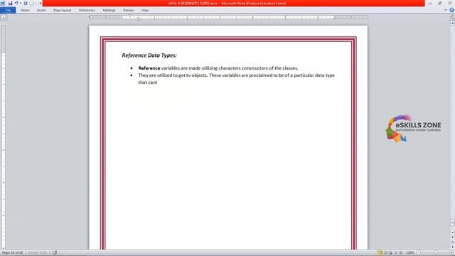 JAVA - Lecture 6    DATA TYPES double, boolean & char