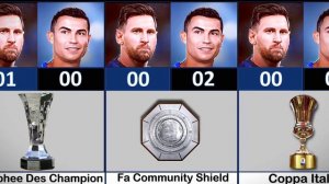Lionel Messi Vs Cristiano Ronaldo Career All Trophies And Awards #messi #ronaldo