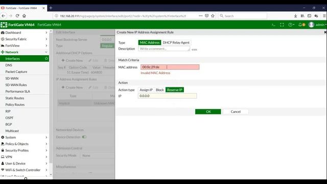Fortigate Firewall - Enabling DHCP Service смотреть онлайн