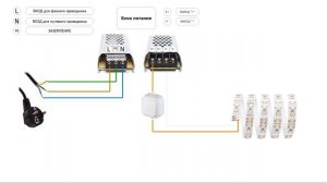 Подключение светодиодной (LED) ленты от розетки