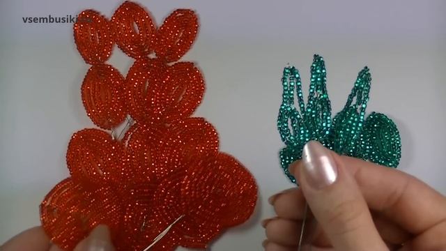 Роза из бисера мастер класс