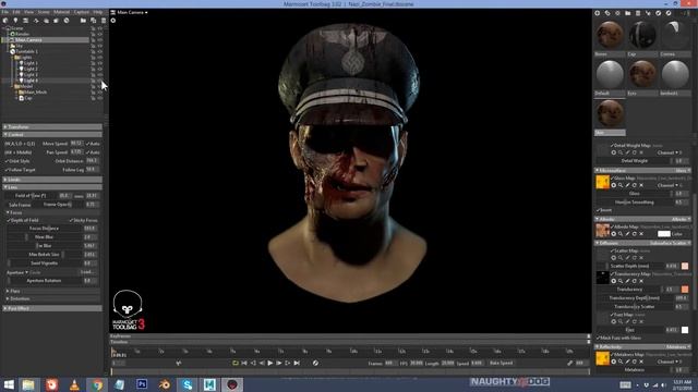 Nazi Zombie Overview in Marmoset Toolbag 3 смотреть онлайн