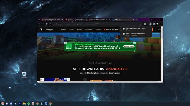 How to download and install the Minecraft Replay mod (Forge 1.20.1)