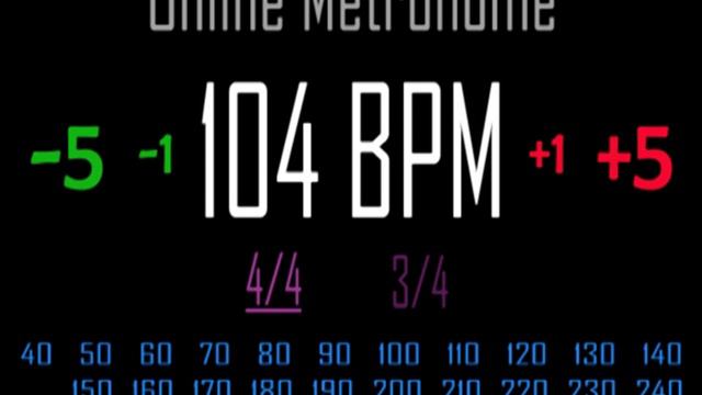Metronomo Online - Online Metronome - 104 BPM 4/4 смотреть онлайн