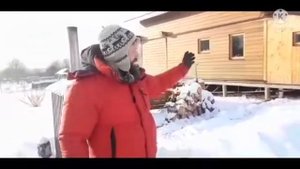 Уличный котёл длительного горения на дровах в Смоленской области. 1