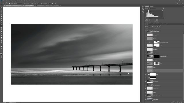 How to Fake Long Exposure In Photoshop - Photo Editing Demo of a Black and White Seascape смотреть онлайн