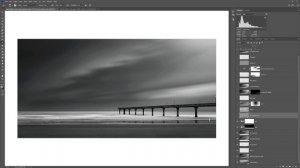 How to Fake Long Exposure In Photoshop - Photo Editing Demo of a Black and White Seascape