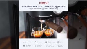 HiBREW Fully Automatic Espresso Machine with Milk Tank For Cappuccino &Latte H8A