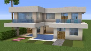 Майнкрафт - Как построить простой современный дом. Minecraft