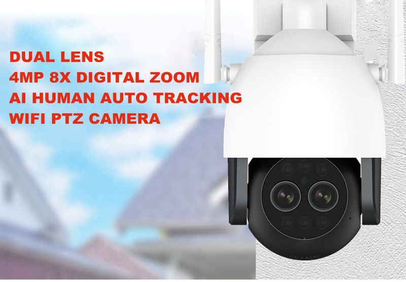 OOZEIN 4MP Двухобъективная IP-скоростная купольная камера