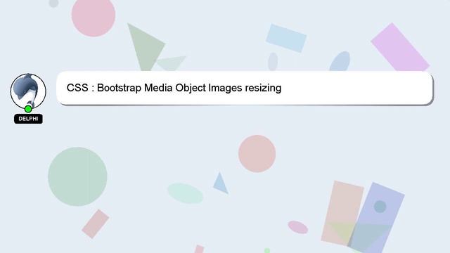 CSS : Bootstrap Media Object Images resizing смотреть онлайн