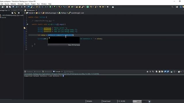 How to compare two Strings using the Java String compareTo() or compareToIgnoreCase() methods