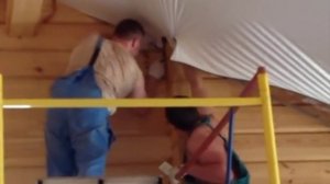 Натяжные потолки в деревянном доме