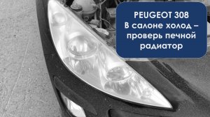 Пежо 308. Холодно в машине. Диагностика печного радиатора за пару минут.