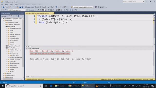 sql division by zero error