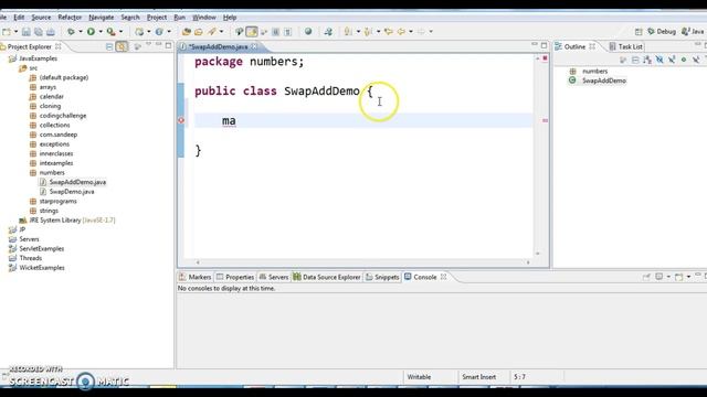 How to Swap two numbers without using third variable in java?(Addition and subtraction operation) смотреть онлайн