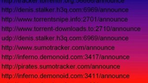 List of Trackers For Torrents