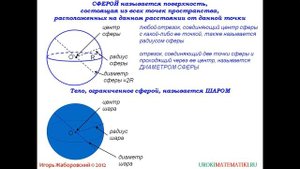 Сфера и шар | Геометрия 7-9 класс #126 | Инфоурок
