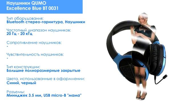НИКС Компьютерный Супермаркет представляет видео: Наушники QUMO Excellence Blue BT 0031 #1 смотреть онлайн