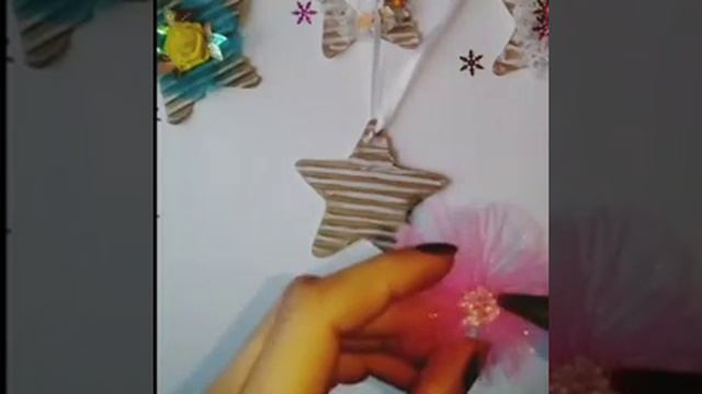 МК Звёздочка открытка-подвеска  на ёлку/Christmas ornaments