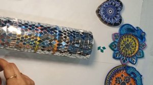 Mirror Mosaic Art On Badminton Shuttle Cork Box | Diy Best Out Of Waste | #youtubevideo #diycrafts