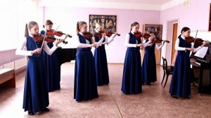 Э. Зарицкий. Танец снежинок. Исполняет образцовый ансамбль скрипачей.