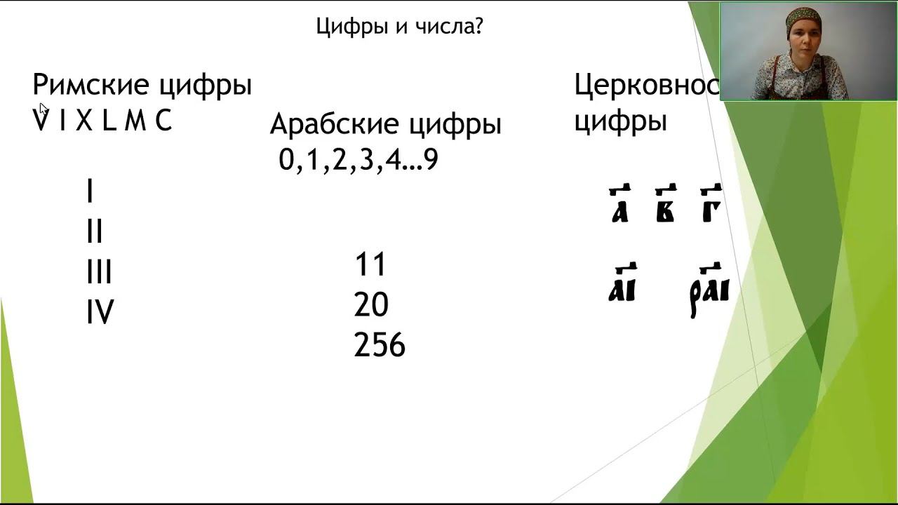 Лекция 4. Числа в церковнославянском языке