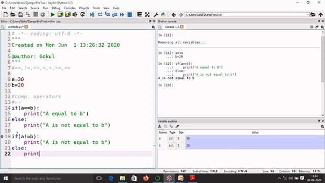 #15| Relational or Comparison Operator in Python|Python Tutorial|python tutorials for beginners