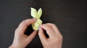 Зайчик из салфетки