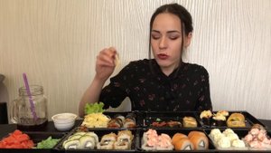MUKBANG | 100 суши/роллов съем? | 100 sushi rolls | не АСМР